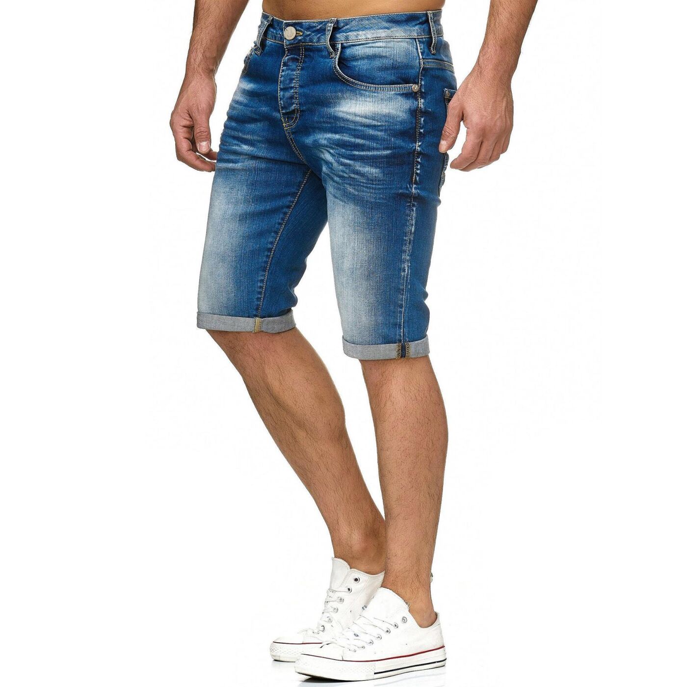 Shorts Jeans Bermudas Jeanshose Kurzhose Kurze Denim Classic Herren BOLF Motiv