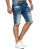Red Bridge Herren Jeans Short Kurze Hose Denim Side Patch Chain Blau Blau W29