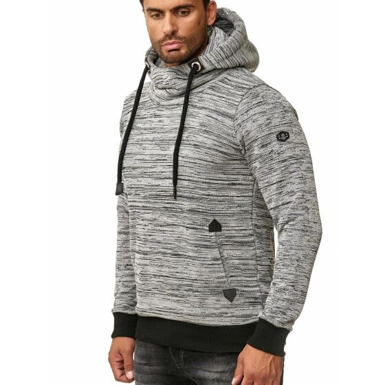 Red Bridge Mens Mottled RBC Sweatshirt Hoodie Pullover Hoodie Sweat Grey