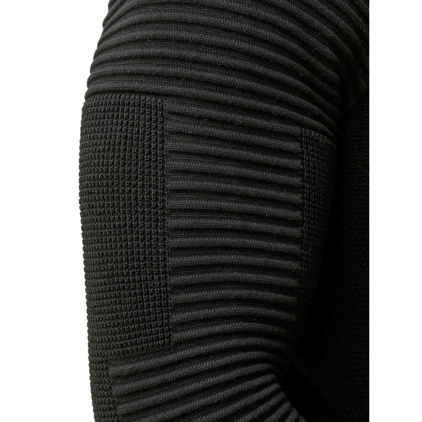 mens black ribbed sweater