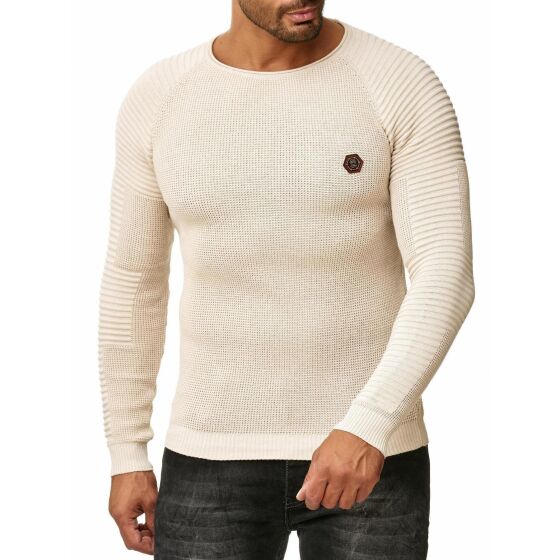 Red Bridge Herren Strickpullover Ribbed Arms Pullover