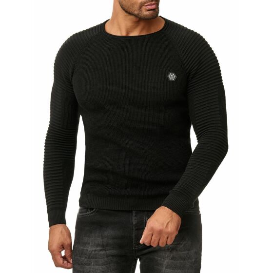 Red Bridge Herren Strickpullover Ribbed Arms Pullover