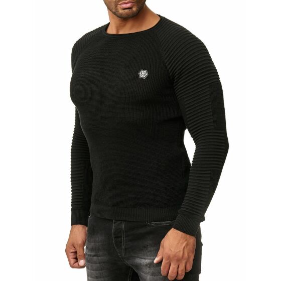 Red Bridge Herren Strickpullover Ribbed Arms Pullover