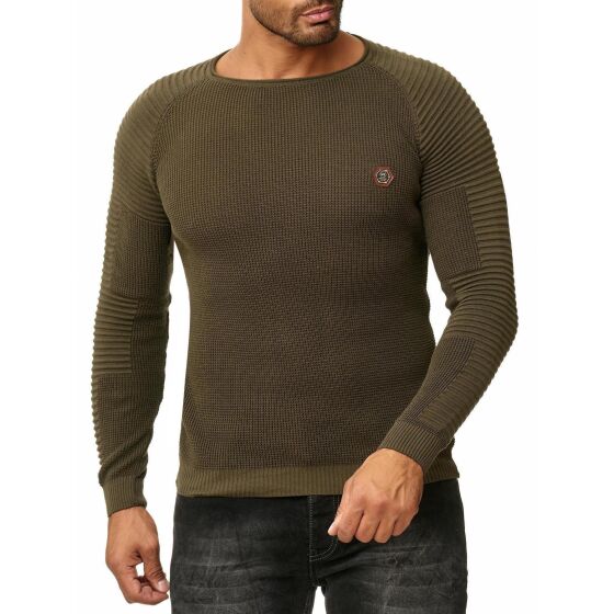 Red Bridge Herren Strickpullover Ribbed Arms Pullover