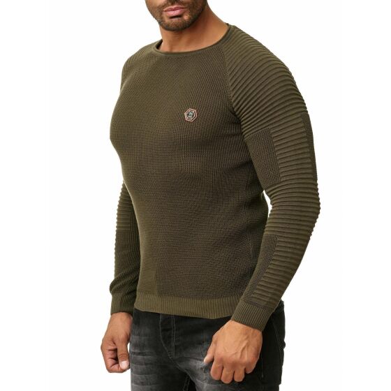 Red Bridge Herren Strickpullover Ribbed Arms Pullover