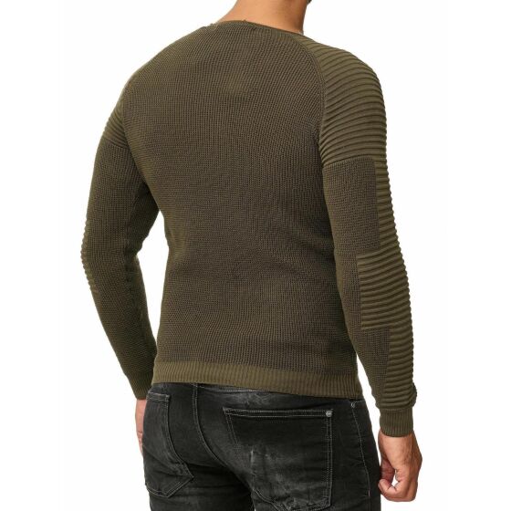 Red Bridge Herren Strickpullover Ribbed Arms Pullover