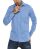 Red Bridge Herren Basic Design Slim Fit Langarm Hemd Blau S