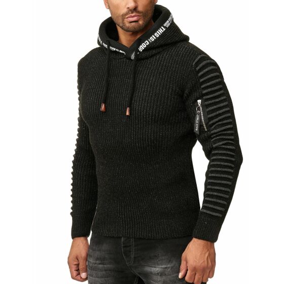 Red Bridge Mens Knit Jumper Hoodie This Is Code