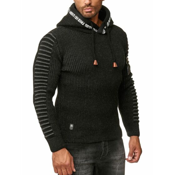 Red Bridge Mens Knit Jumper Hoodie This Is Code