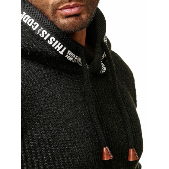 Red Bridge Mens Knit Jumper Hoodie This Is Code