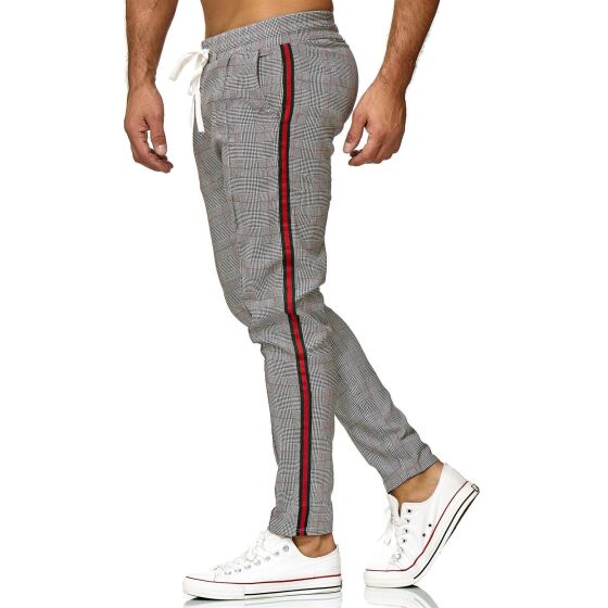 Red Bridge Mens Pants Luxury Line Jogg Pants Leisure trousers checked with elastic waistband