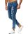 Red Bridge Mens Jeans Regular-Fit Ripped Frayed Destroyed Weapon Choice Blue W29 L32