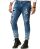 Red Bridge Mens Jeans Regular-Fit Ripped Frayed Destroyed Weapon Choice Blue W29 L32