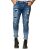 Red Bridge Mens Jeans Regular-Fit Ripped Frayed Destroyed Weapon Choice Blue W30 L32