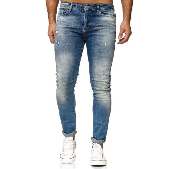 Red Bridge Herren Jeans Hose Slim-Fit Ripped Redemption