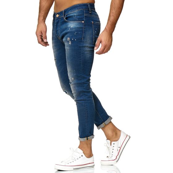 Red Bridge Herren Jeans Hose Slim-Fit Ripped Painted Destroyed Zombie