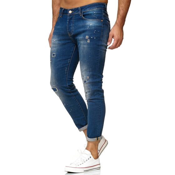 Red Bridge Herren Jeans Hose Slim-Fit Ripped Painted Destroyed Zombie
