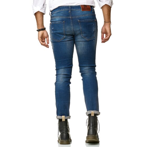 Red Bridge Herren Jeans Hose Slim-Fit Ripped Painted Destroyed Zombie
