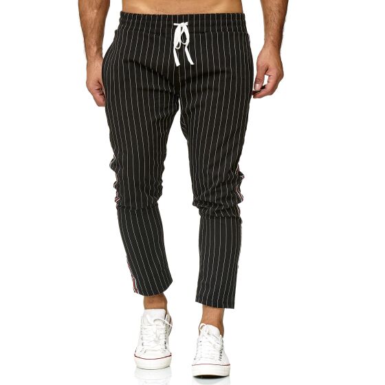 Red Bridge Herren Hose Luxury Line Jogg Pants Freizeithose Gestreift mit Gummibund