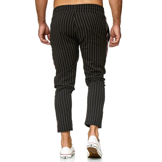 Red Bridge Herren Hose Luxury Line Jogg Pants Freizeithose Gestreift mit Gummibund