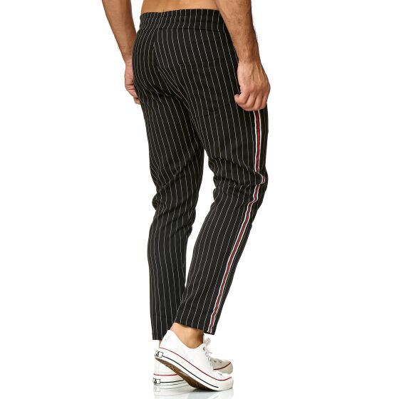 Red Bridge Herren Hose Luxury Line Jogg Pants Freizeithose Gestreift mit Gummibund