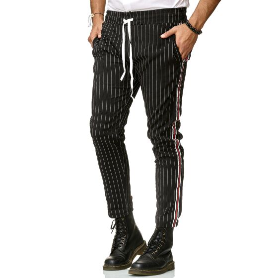 Red Bridge Mens Pants Luxury Line Jogg Pants Striped leisure pants with elastic waistband