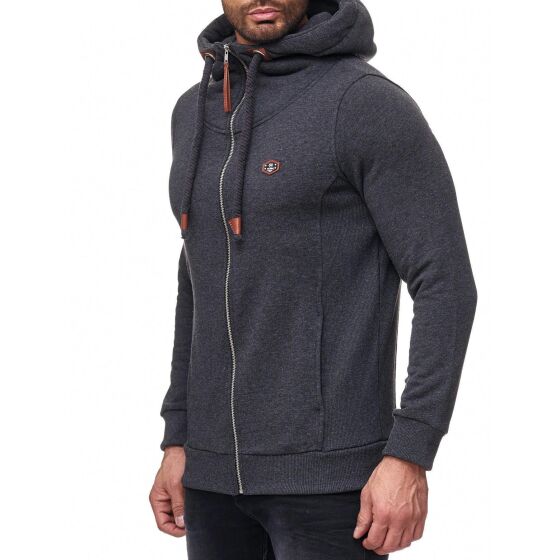 Red Bridge Herren Sweatshirt Sweatjacke Basic Sweat Kapuzenpullover Reißverschluss