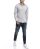 Red Bridge Mens Basic Design Slim Fit Long Sleeve Shirt Gray M
