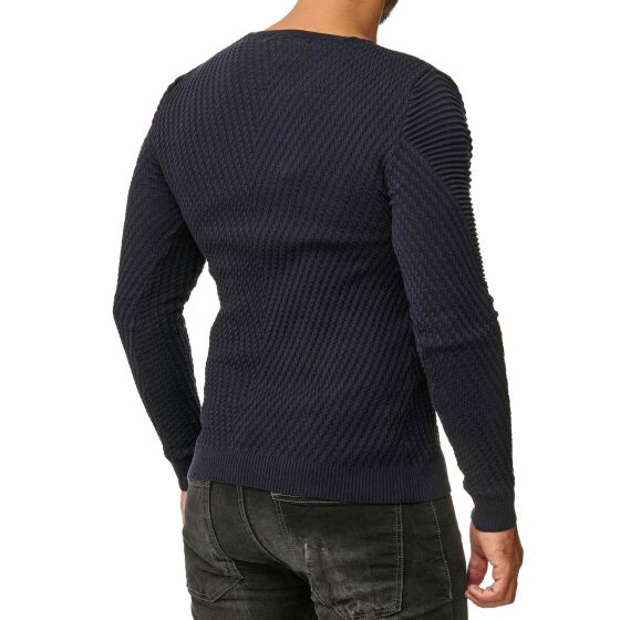 Red Bridge Mens V-Line Knit Jumper