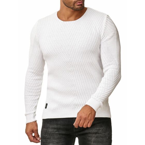 Red Bridge Mens V-Line Knit Jumper