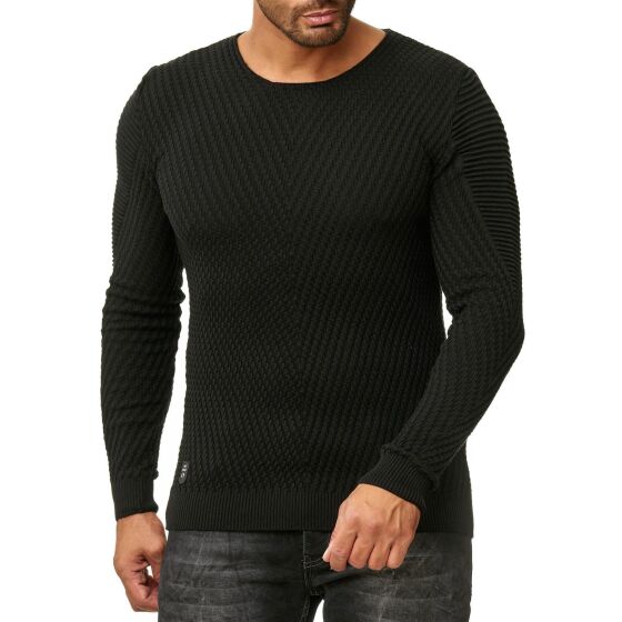 Red Bridge Mens V-Line Knit Jumper