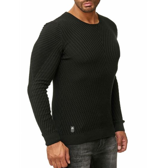 Red Bridge Mens V-Line Knit Jumper