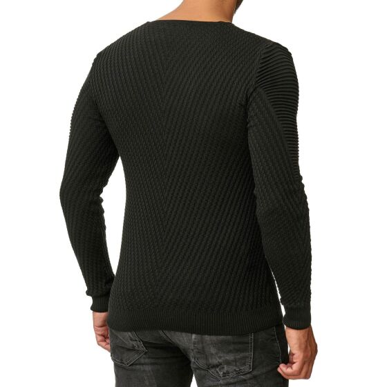 Red Bridge Mens V-Line Knit Jumper