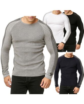 Red Bridge Mens Knit Sweater Astronaut Jumper Ribbed Body...
