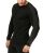 Red Bridge Mens Knit Sweater Astronaut Pullover Ribbed Body Fit Black XXL