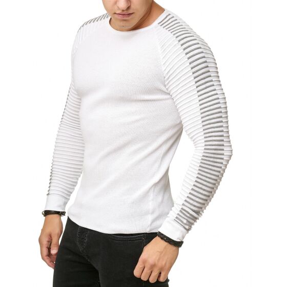 Red Bridge Mens Knit Sweater Astronaut Pullover Ribbed Body Fit White XL