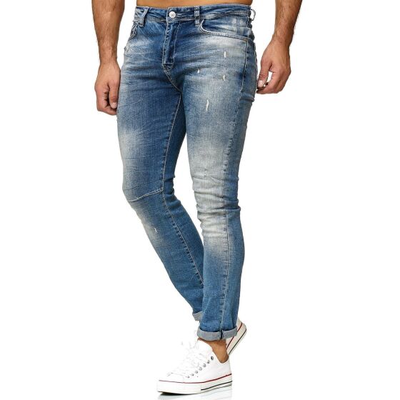 Red Bridge Herren Jeans Hose Slim-Fit Ripped Redemption Blau W31 L34