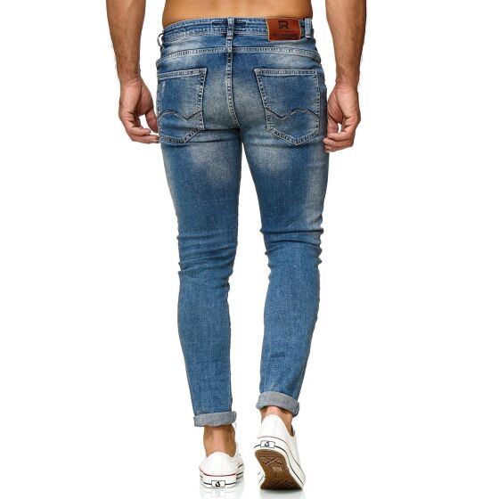 Red Bridge Herren Jeans Hose Slim-Fit Ripped Redemption Blau W31 L34