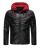Kunstleder Bikerjacke mit Sweat-Kapuze Two in One