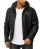 Red Bridge Mens Faux Leather Jacket Faux Leather Biker Jacket with Sweat Hood Two in One Black XL