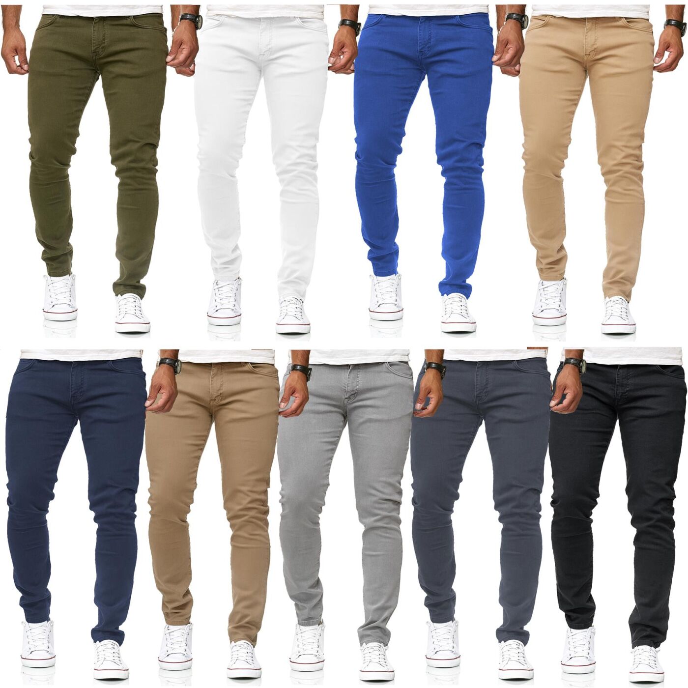 Men Jeans with Side Pockets Fashion Street Wear Safari Style Jeans Full  Length Pencil Pants Slim Fit Cargo Denim for Men - OnshopDeals.Com