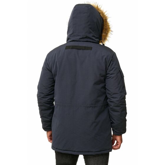 Red Bridge Mens Parka Jacket Coat Winter Jacket Big Basic Navy Blue M