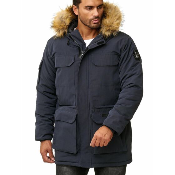 Red Bridge Mens Parka Jacket Coat Winter Jacket Big Basic Navy Blue M