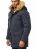 Red Bridge Herren Parka Jacke Mantel Winterjacke Big Basic Navy Blau M