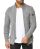Red Bridge Mens Cardigan with Stand-up Collar Basic Luxury Gray S