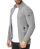 Red Bridge Mens Cardigan with Stand-up Collar Basic Luxury Gray S