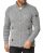 Red Bridge Mens Cardigan with Stand-up Collar Basic Luxury Gray M