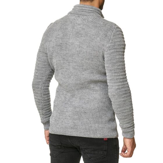 Red Bridge Mens cardigan with stand-up collar Basic Luxury