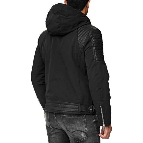 Red Bridge Herren Jacke Übergangsjacke Kunstleder Biker Elements