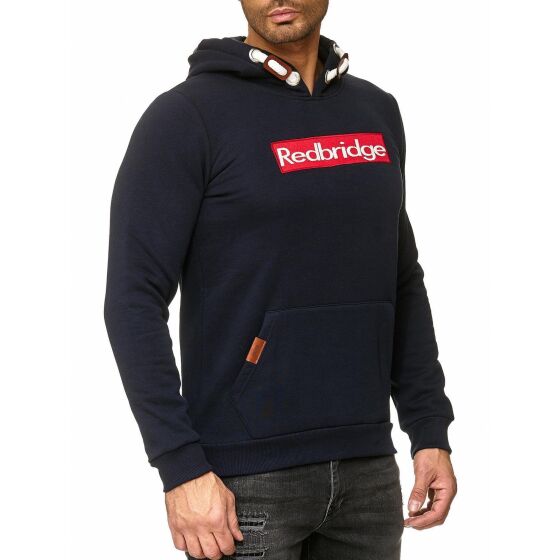 Red Bridge Herren Big Box Logo Redbridge Kapuzenpullover Hoodie Sweatshirt mit Kapuze